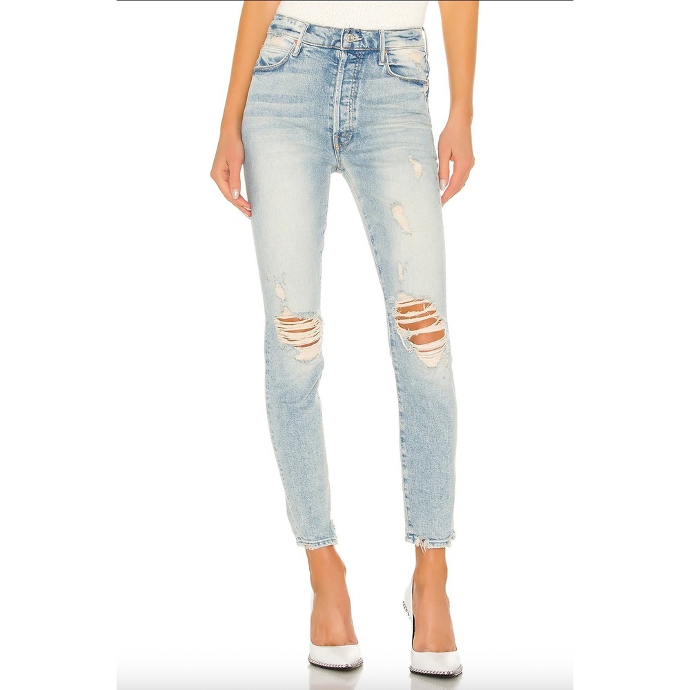 Mother Superior The Super Stunner Ankle Jeans in Say Amen Again Distressed 28